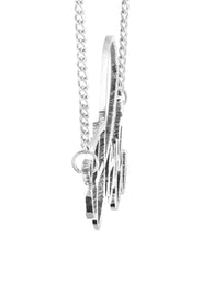 14K Gold  Plain White Gold Name Plate Necklace | Style #76