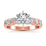 Pave Diamond Engagement Ring Karen 14K Rose Gold