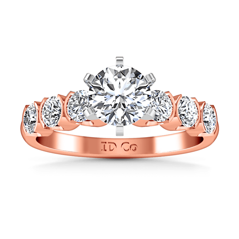 Pave Diamond Engagement Ring Karen 14K Rose Gold