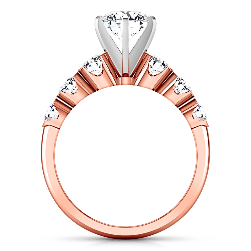 Pave Diamond Engagement Ring Karen 14K Rose Gold