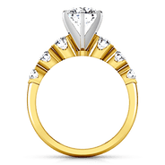 Pave Diamond EngagementRing Karen 14K Yellow Gold