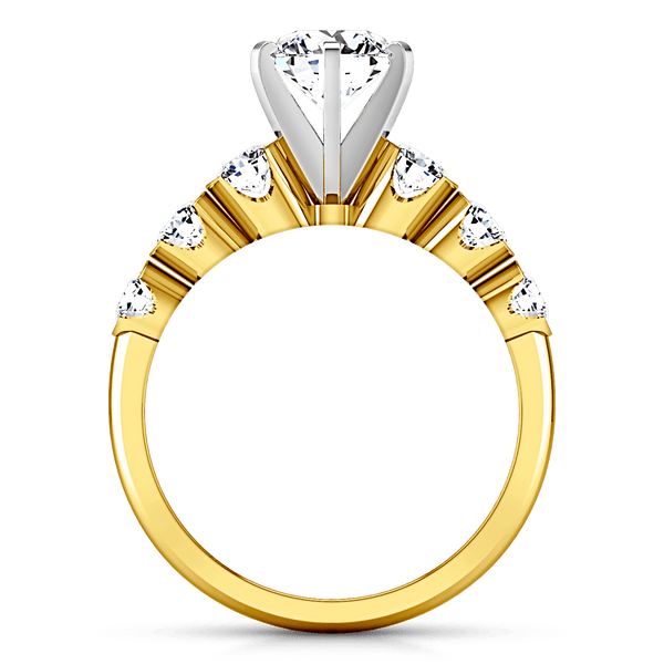 Pave Diamond EngagementRing Karen 14K Yellow Gold