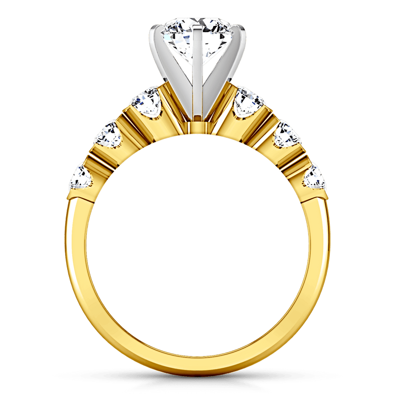 Pave Diamond EngagementRing Karen 14K Yellow Gold