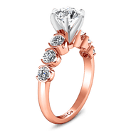 Pave Diamond Engagement Ring Karen 14K Rose Gold