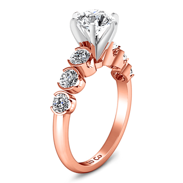 Pave Diamond Engagement Ring Karen 14K Rose Gold