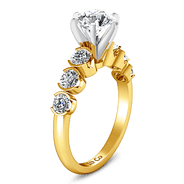 Pave Diamond EngagementRing Karen 14K Yellow Gold
