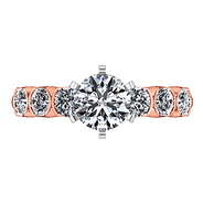 Pave Diamond Engagement Ring Karen 14K Rose Gold