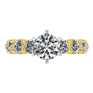 Pave Diamond EngagementRing Karen 14K Yellow Gold