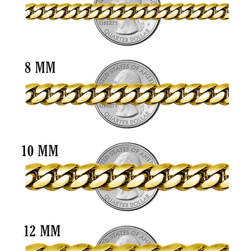 Gold Plated Mens Cuban Curb Chain