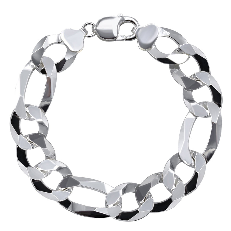 Silver White Figaro Bracelet