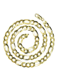 Silver Chain - Mens Gold Chain / Figaro Chain
