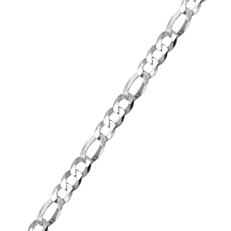Silver White Figaro Bracelet