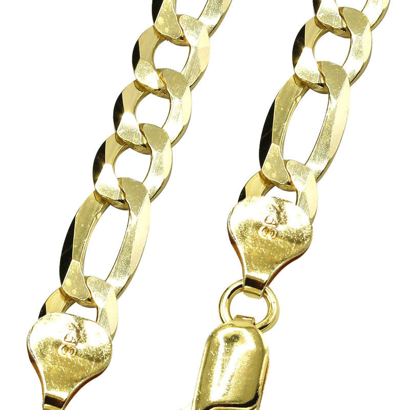 Silver Chain - Mens Gold Chain / Figaro Chain