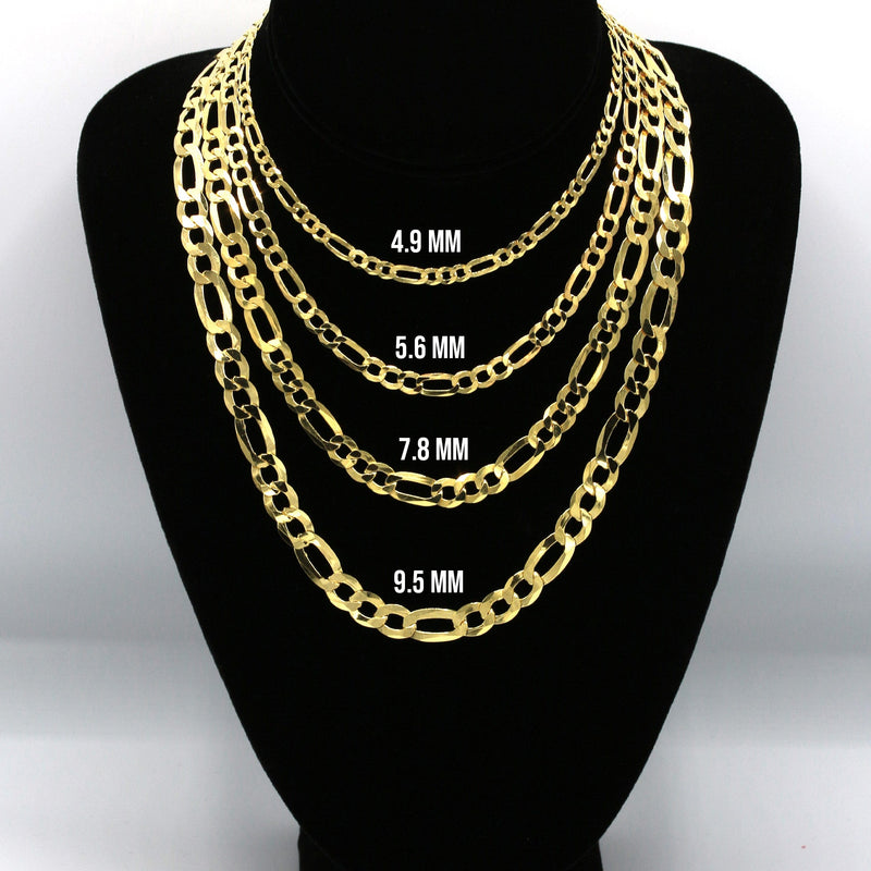Silver Chain - Mens Gold Chain / Figaro Chain