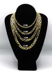 Silver Chain - Mens Gold Chain / Figaro Chain