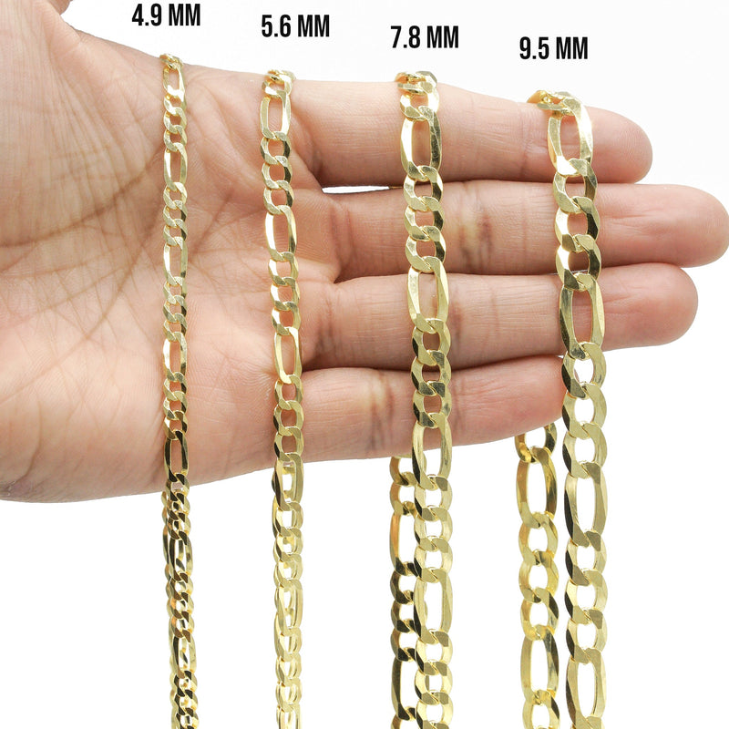 Silver Chain - Mens Gold Chain / Figaro Chain