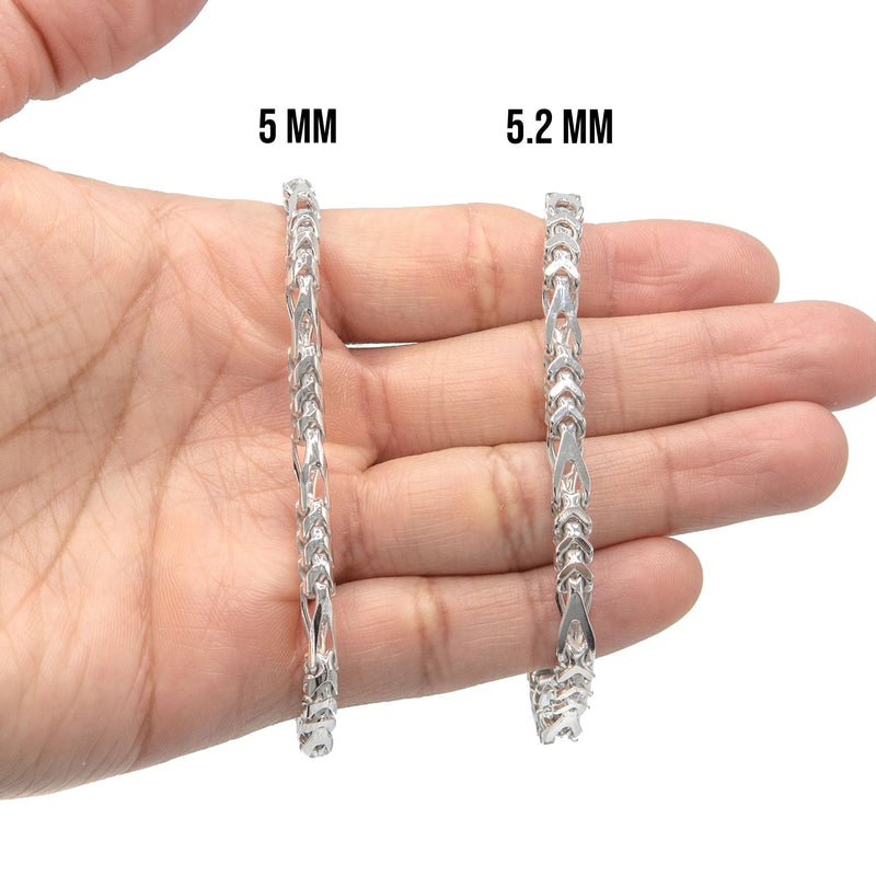 Silver Figaro Franco Bracelet