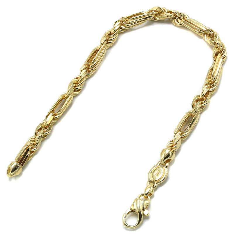 Silver Gold Figarope Bracelet