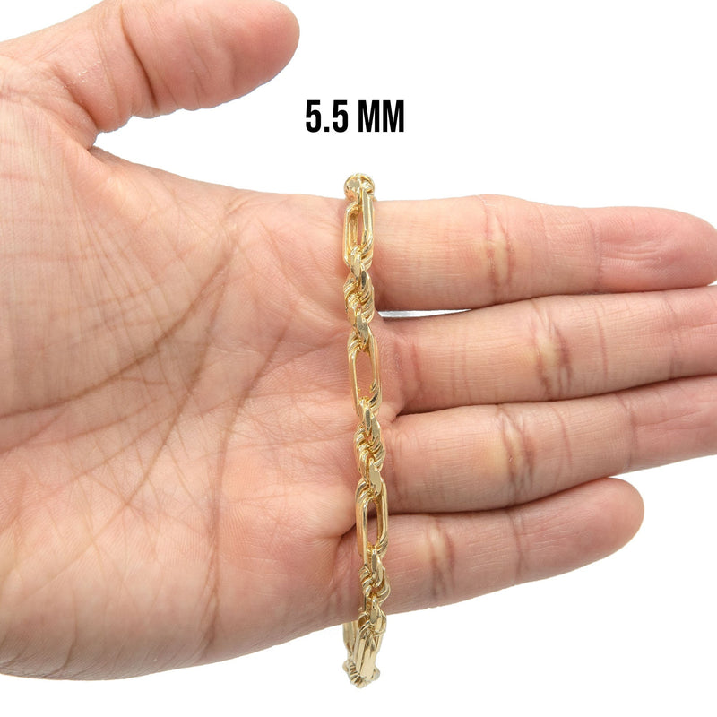 Silver Gold Figarope Bracelet