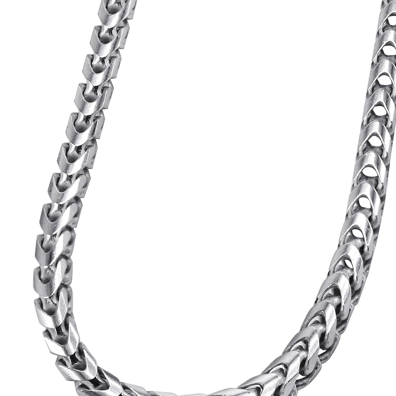 Silver Chain - Mens White Chain / Franco Chain / 4.2 MM