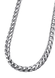 Silver Chain - Mens White Chain / Franco Chain / 4.2 MM