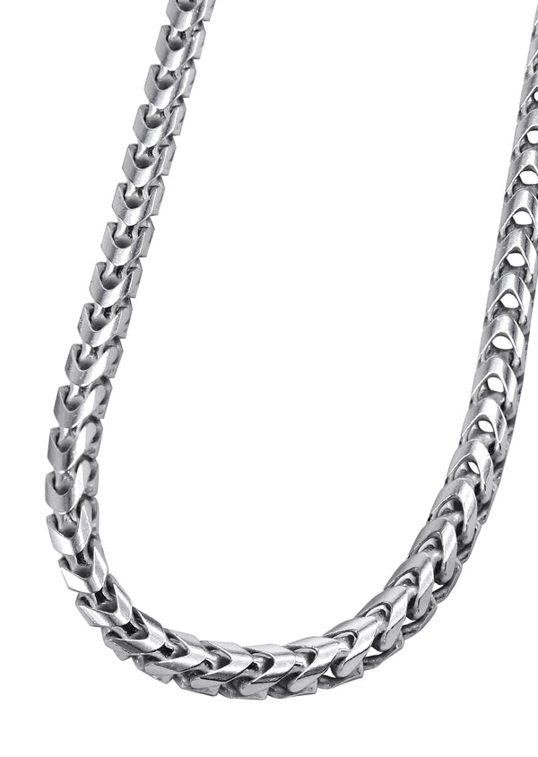 Silver Chain - Mens White Chain / Franco Chain / 4.2 MM