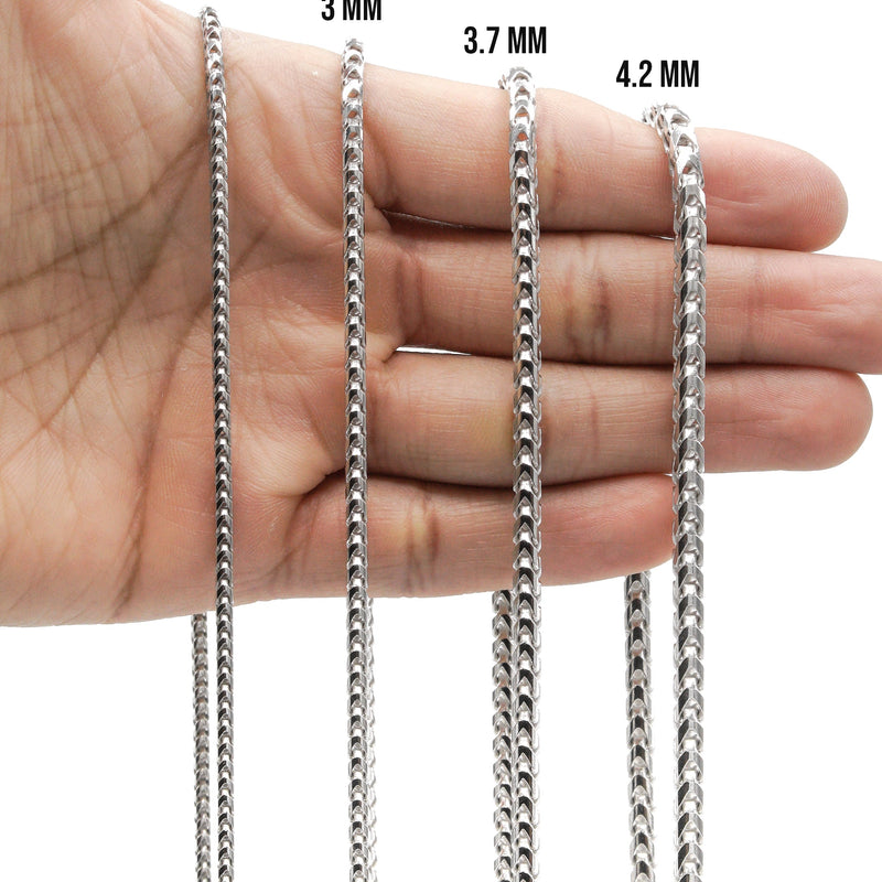 Silver Chain - Mens White Chain / Franco Chain