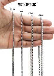 Silver Chain - Mens White Chain / Franco Chain