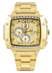 Mens Yellow Gold Tone Diamond Watch | Appx. 0.28 Carats