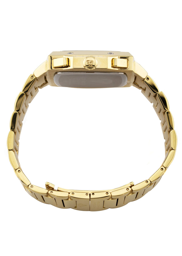 Mens Yellow Gold Tone Diamond Watch | Appx. 0.28 Carats