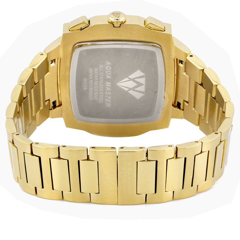 Mens Yellow Gold Tone Diamond Watch | Appx. 0.28 Carats