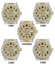 Diamond Gold Rolex Watch For Men 16233 | 36Mm | Black Arabic Full Diamond Dial | Jubilee Band