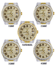 Diamond Gold Rolex Watch For Men 16233 | 36MM | Full Diamond Roman Dial | Jubilee Band