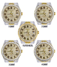 Womens Gold Rolex Watch 16233 | 36MM | Full Diamond Roman Dial | Jubilee Band