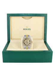 Diamond Gold Rolex Watch For Women 16233 | 36Mm | Diamond Gold Roman Numeral Dial | Two Row 4.25 Carat Bezel | Jubilee Band