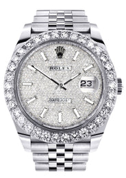Rolex Datejust 41 Watch | 41 MM | Custom Full Diamond Dial | Jubilee Band