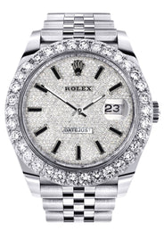 Rolex Datejust 41 Watch | 41 MM | Custom Full Diamond Dial | Jubilee Band