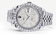 Rolex Datejust 41 Watch | 41 MM | Custom Full Diamond Dial | Jubilee Band