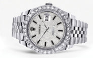 Rolex Datejust 41 Watch | 41 MM | Custom Full Diamond Dial | Jubilee Band