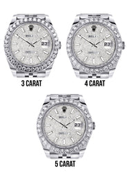 Rolex Datejust 41 Watch | 41 MM | Custom Full Diamond Dial | Jubilee Band