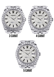 Rolex Datejust 41 Watch | 41 MM | Custom Full Diamond Dial | Jubilee Band