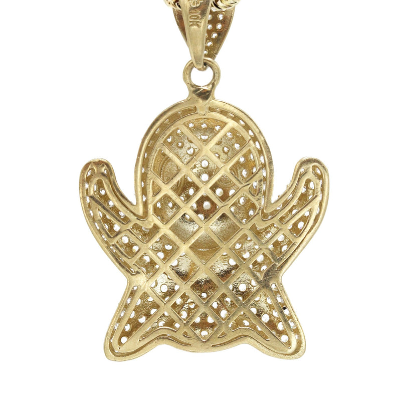 10K Yellow Gold Ghost Emoticon Necklace | Appx. 18.4 Grams