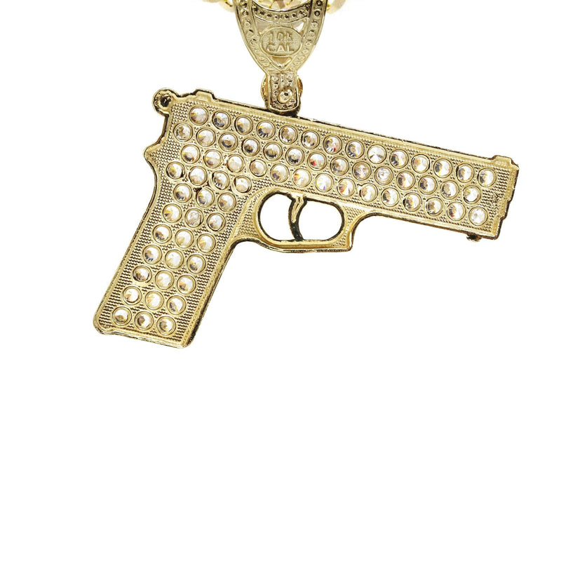 10K Yellow Gold Glock Gun Necklace | Appx. 16.3 Grams