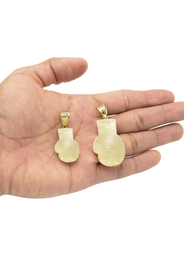 10K Yellow Gold Boxing Glove Necklace | Customizable Size