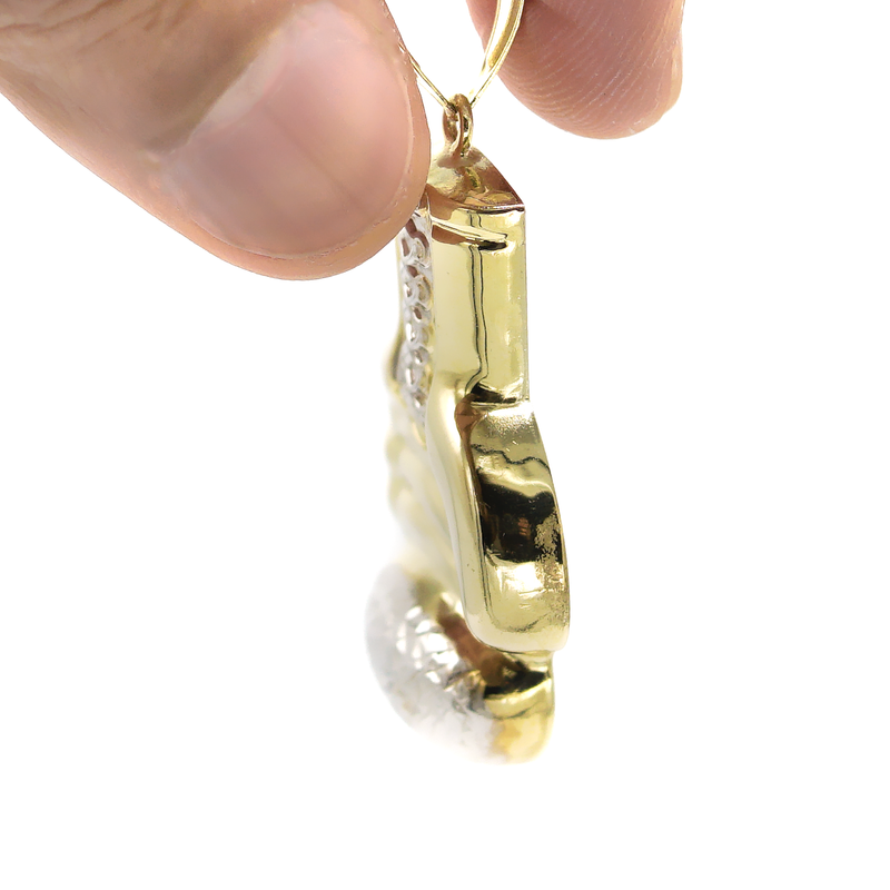 10K Yellow Gold Boxing Glove Necklace | Customizable Size