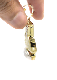 10K Yellow Gold Boxing Glove Necklace | Customizable Size