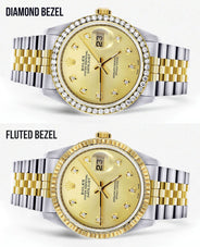 Gold Rolex Datejust Watch 16233 for Men | 36Mm | Gold Dial | Jubilee Band