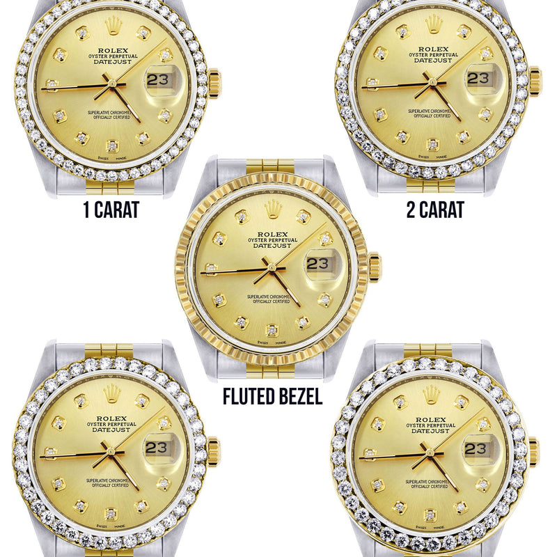 Womens Gold Rolex Datejust Watch 16233 | 36Mm | Gold Dial | Jubilee Band