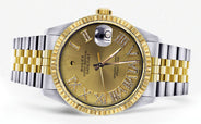 Womens Rolex Datejust Watch | 16233 | 36Mm | Gold Roman Numeral | Fluted Bezel | Jubilee Band