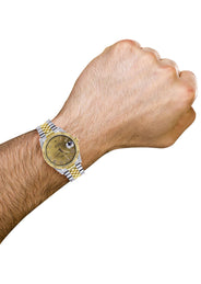 Mens Rolex Datejust Watch | 16233 | 36Mm | Gold Roman Numeral | Jubilee Band